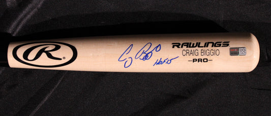 Craig Biggio Signed with HOF Inscribed Bat