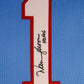 Warren Moon Signed Stat Jersey with HOF Inscription Framed