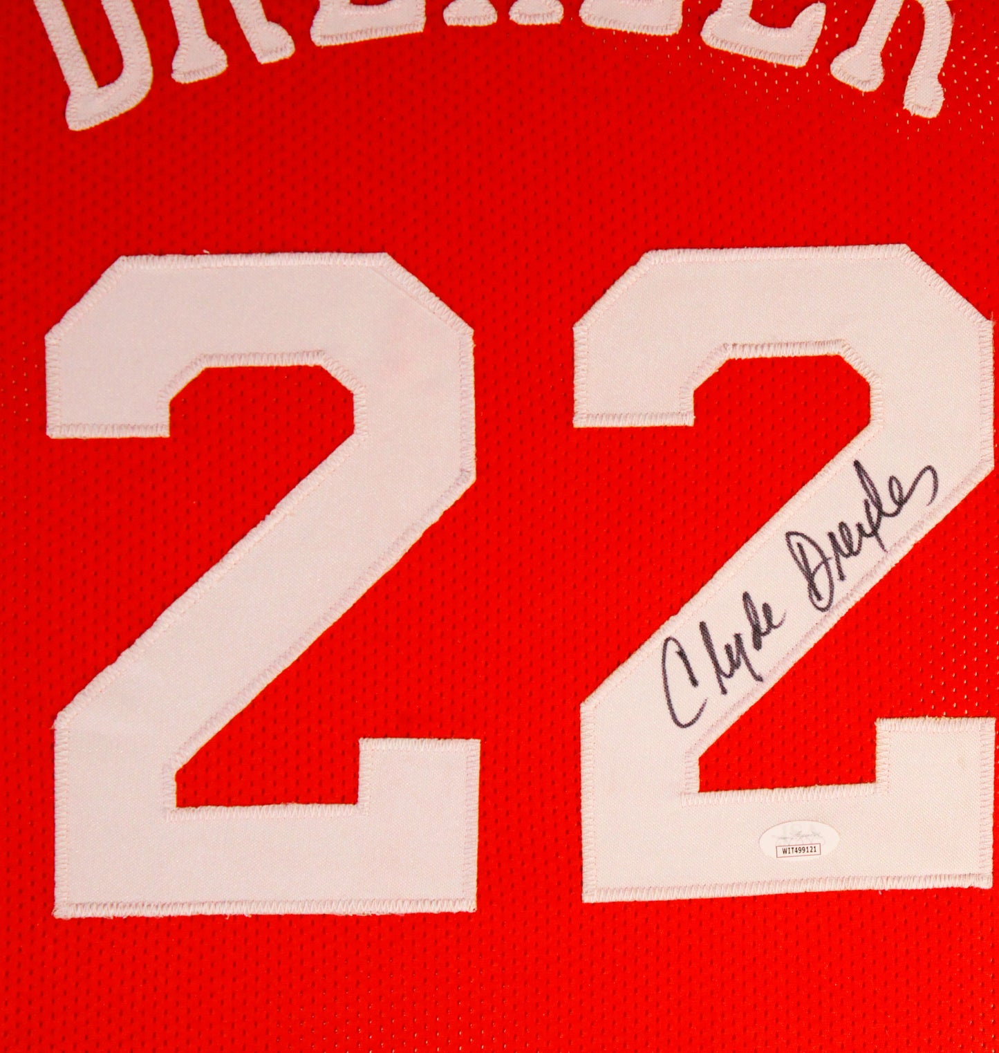 Clyde Drexler Signed Jersey Framed