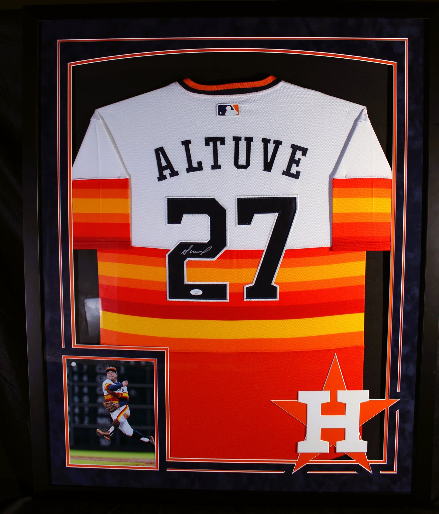 Jose Altuve Signed Framed Jersey