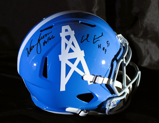 Earl Campbell and Warren Moon Signed Helmet