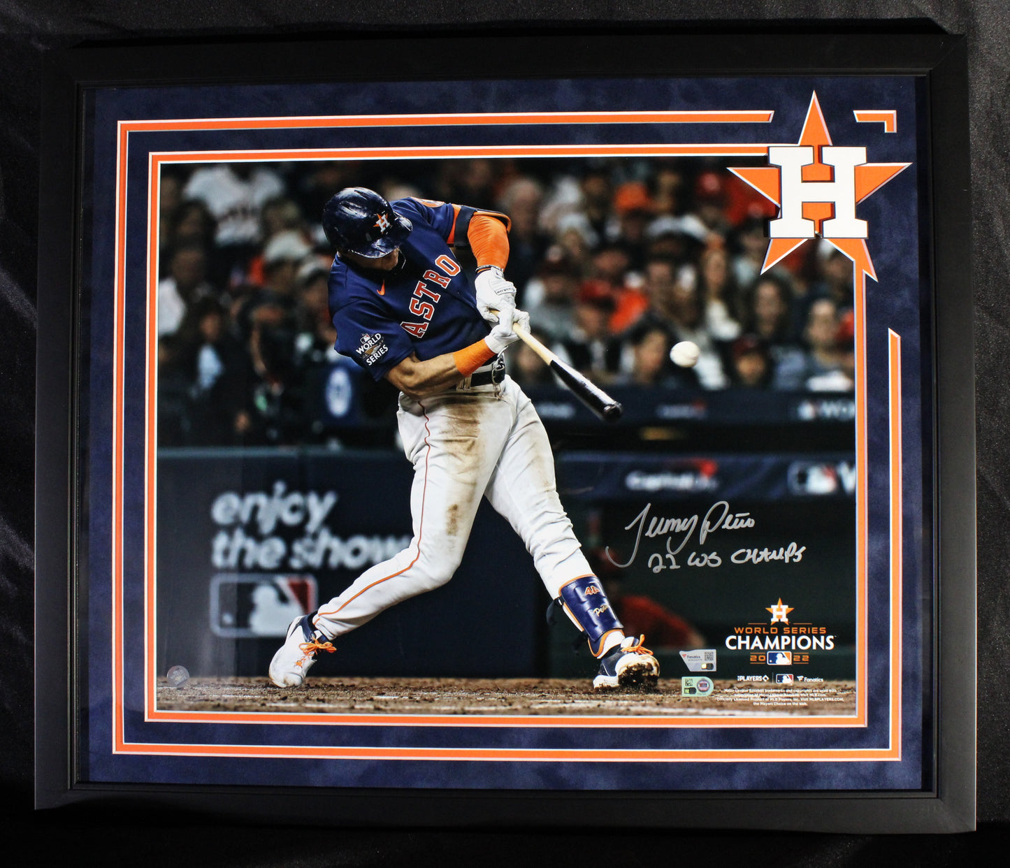 Jeremy Pena Singed Framed Photo with WS Inscription