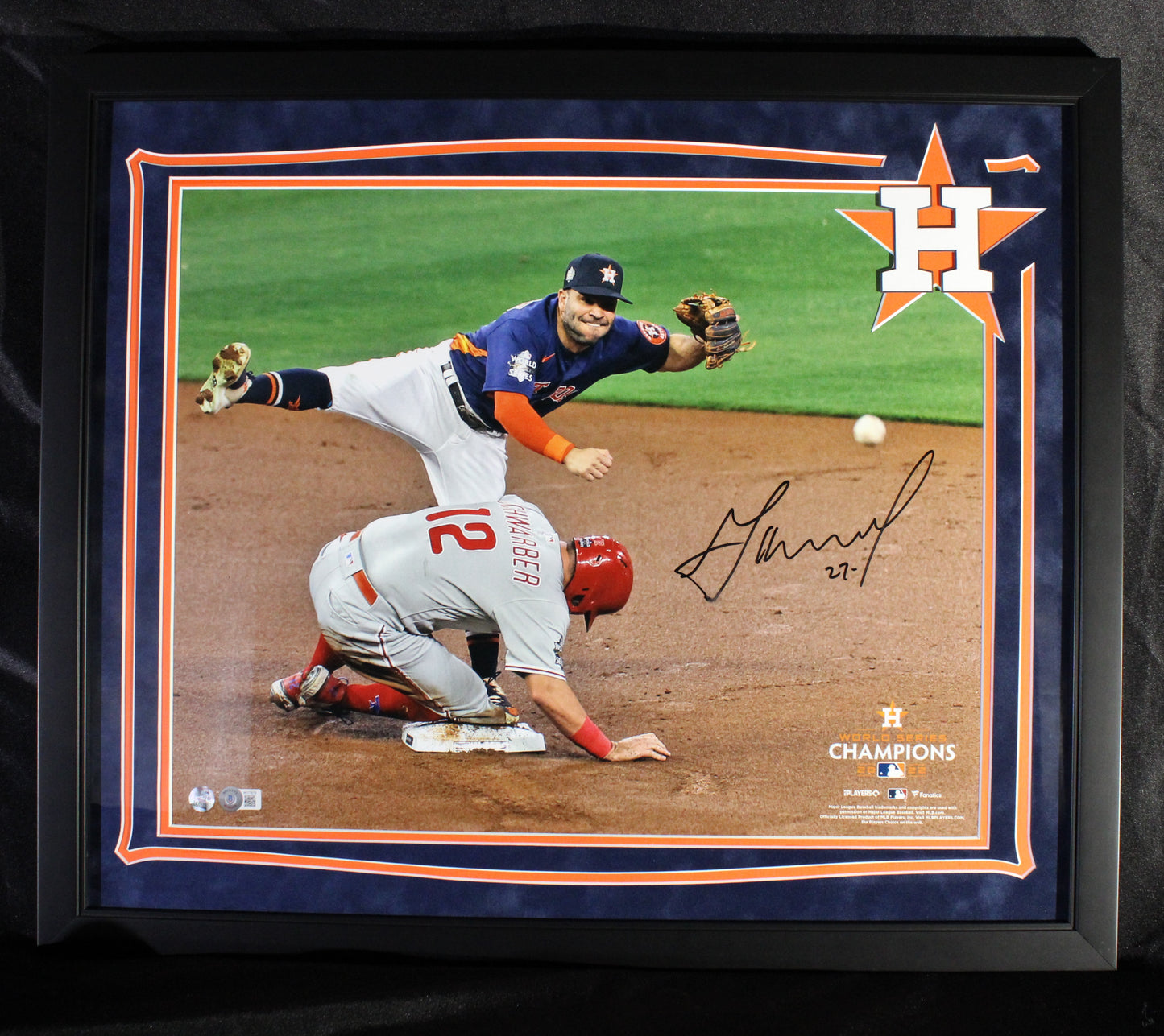 Jose Altuve Signed Framed Photo