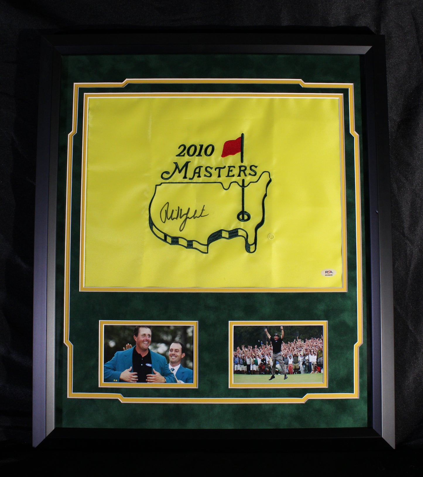 Dustin Johnson Signed Master Flag Framed