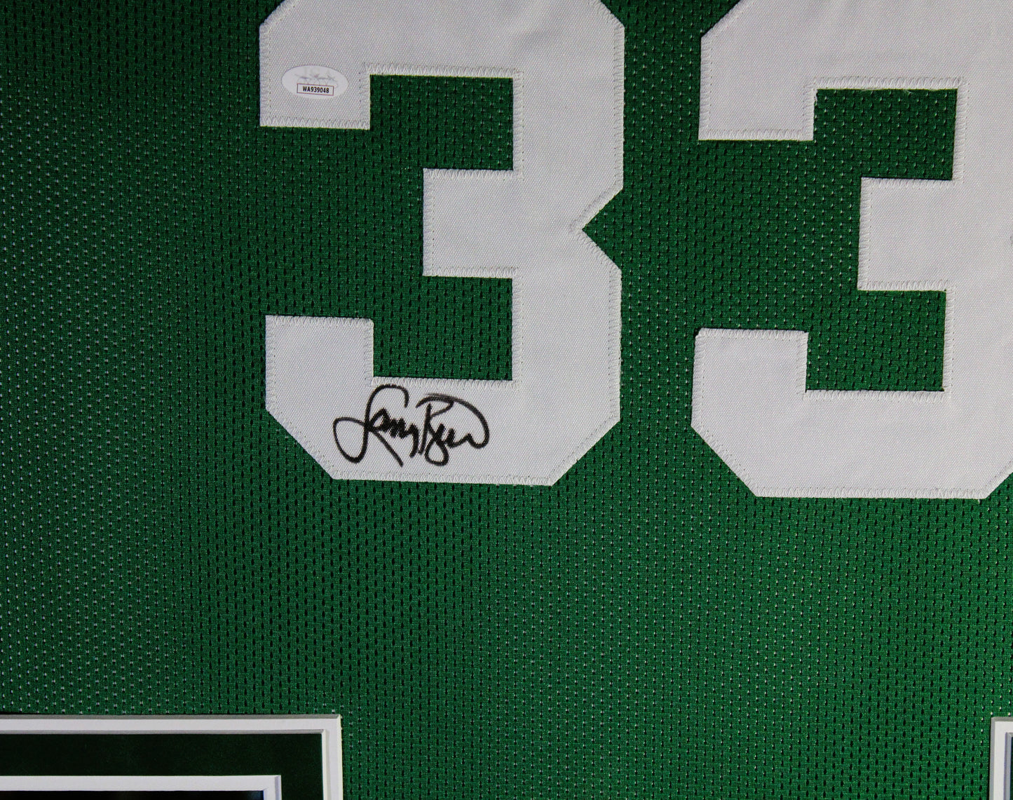 Larry Bird Signed Framed Jersey