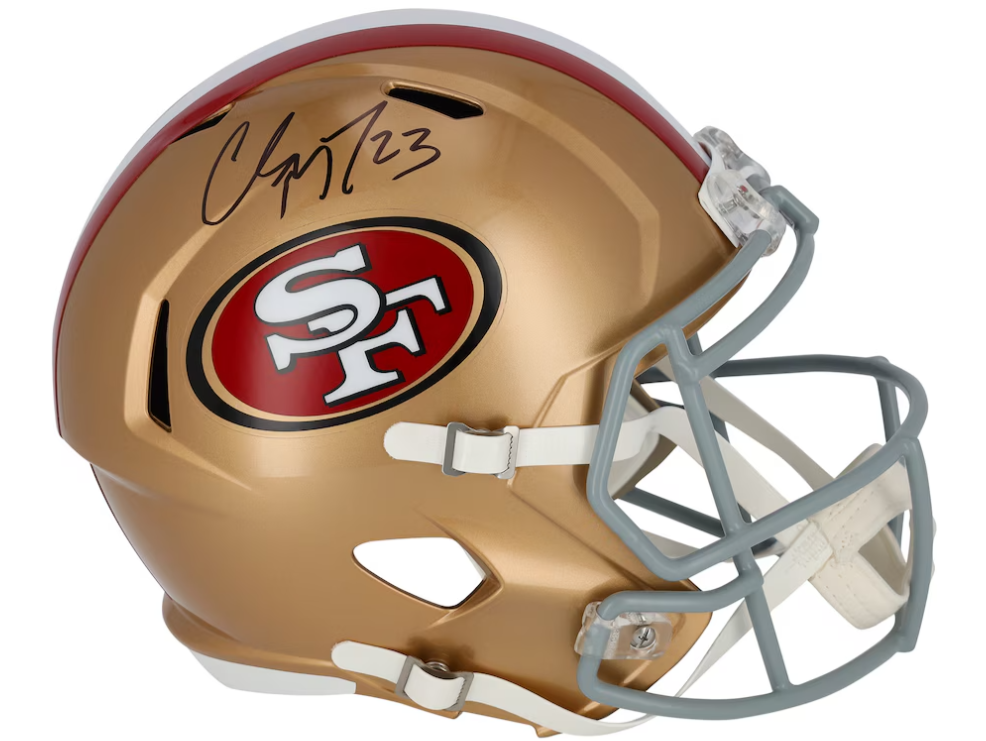 Christian McCaffrey Singed Full Size Replica Helmet